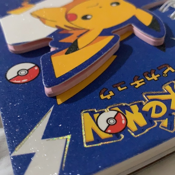 Pokemon | Office | Blue Pokemon Pikachu Glitter Mini Spiral Notebook ...